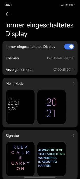 Xiaomi 15 Ultra Display Einstellungen