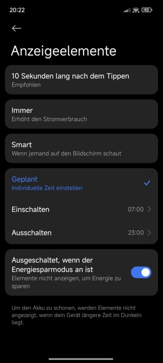 Xiaomi 15 Ultra Display Einstellungen