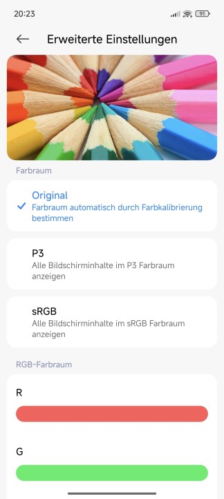 Xiaomi 15 Ultra Display Einstellungen