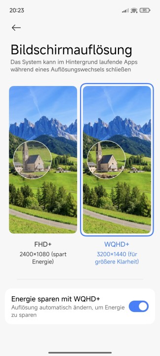 Xiaomi 15 Ultra Display Einstellungen