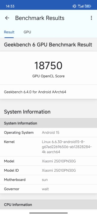 Xiaomi 15 Ultra Geekbench GPU