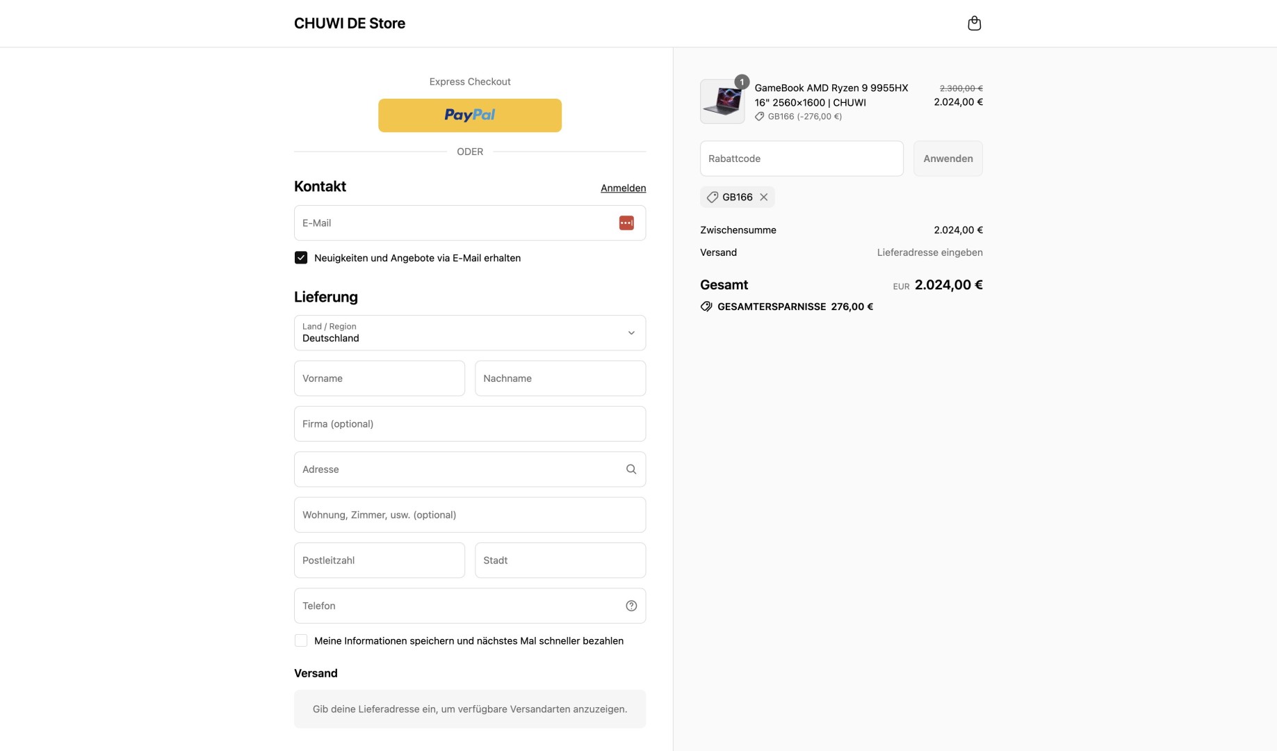 Chuwi GameBook zum Start mit Rabatt