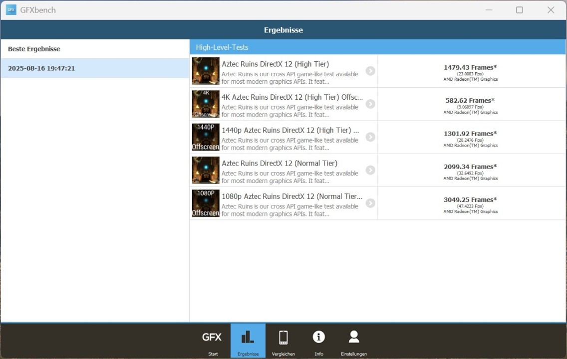 Chuwi CoreBook X 7430U GFXBench