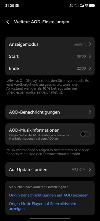 Vivo X200 Ultra Display Einstellungen