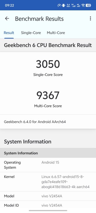Vivo X200 Ultra Geekbench CPU
