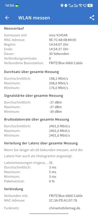 Vivo X200 Ultra WLAN Test 1