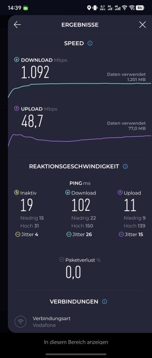 Vivo X Fold 5 WLAN Test 1