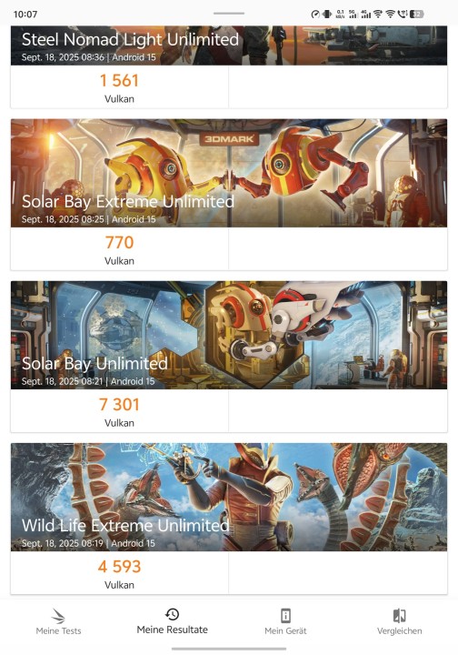 Vivo X Fold 5 3DMark Benchmark