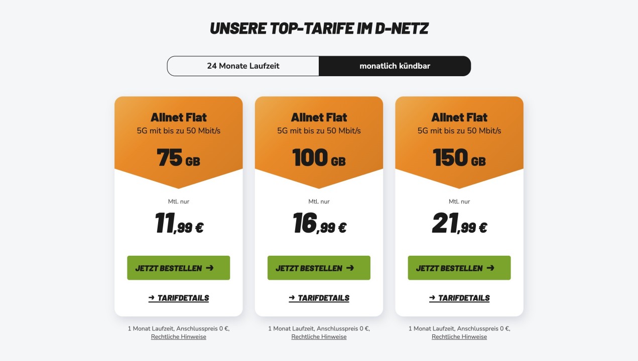 Klarmobil Allnet Flat Aktion Monatlich