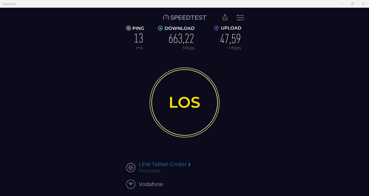 Minix Z150-0dB WLAN Speed Test neben Router