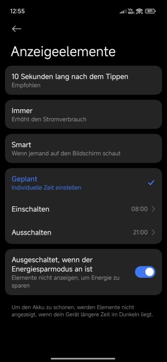 Xiaomi 15T Pro Display Einstellungen