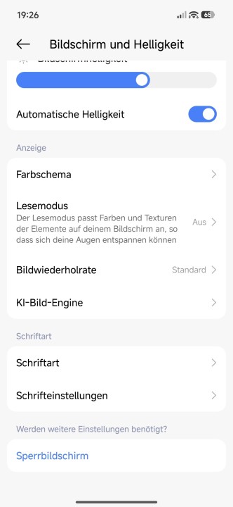 Xiaomi 15T Display Einstellungen