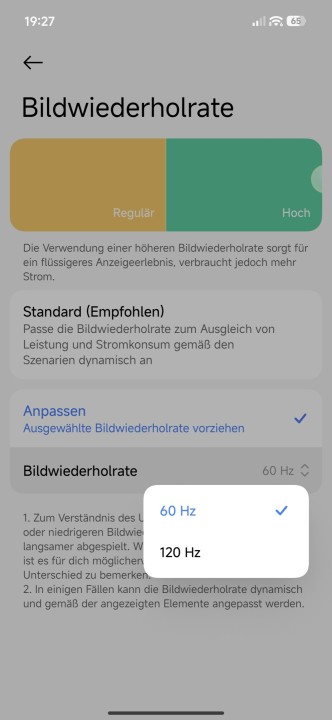 Xiaomi 15T Display Einstellungen