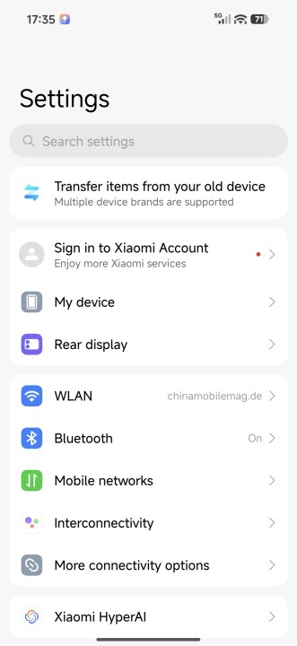 Xiaomi 17 Pro Software