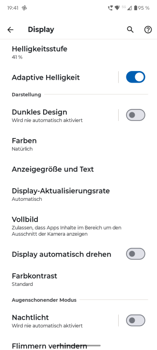 Motorola Edge 60 Neo Display Einstellungen
