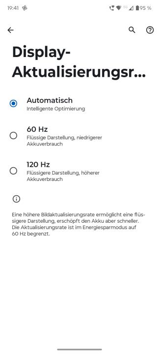 Motorola Edge 60 Neo Display Einstellungen