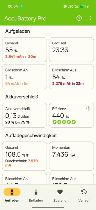 Oppo Find X9 Pro Ladezeit 1