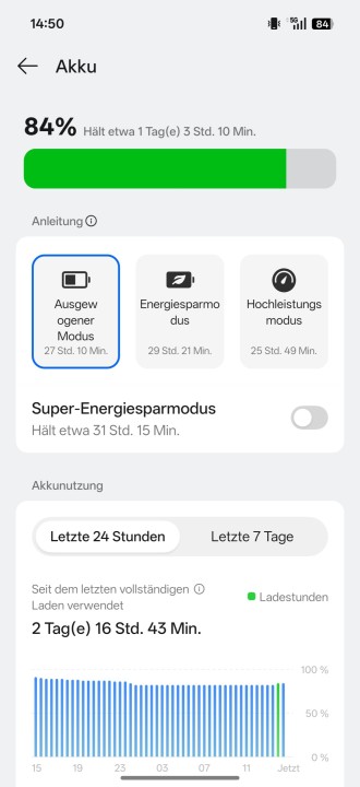 Oppo Find X9 Pro Akku Einstellungen