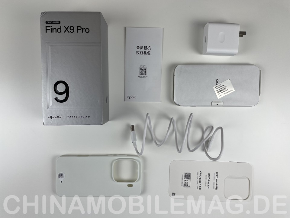 Oppo Find X9 Pro Lieferumfang