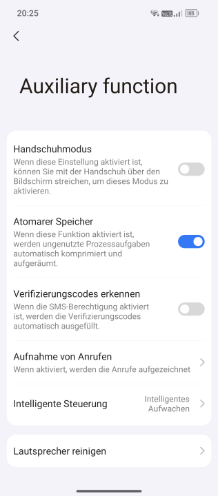 Oscal Tank 1 Display Einstellungen