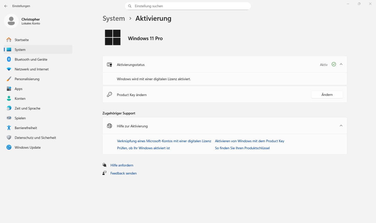 Chuwi CoreBook Air Windows Aktivierung
