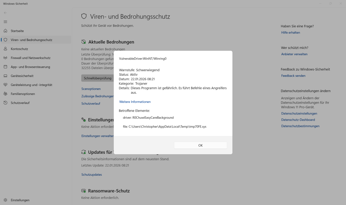 Chuwi CoreBook Air Sicherheitsproblem