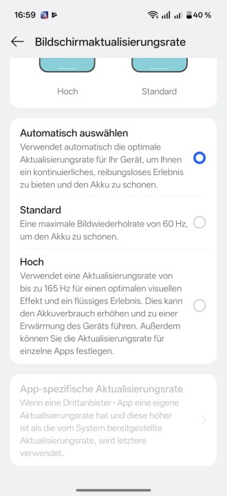 OnePlus 15 Display Einstellungen