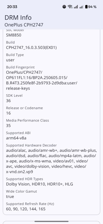 OnePlus 15 HDR Fähigkeiten