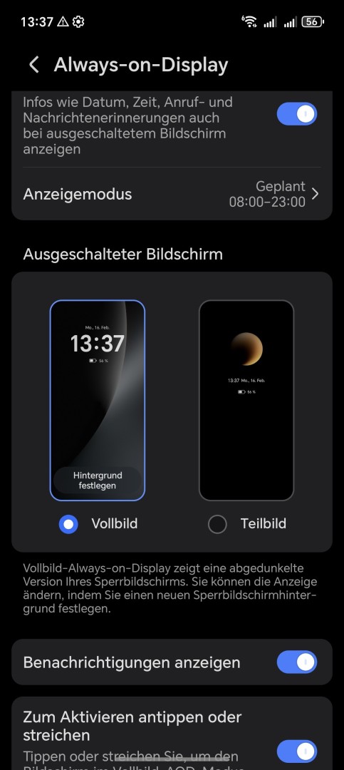 Honor Magic 8 Pro Display Einstellungen