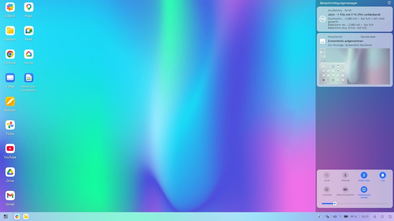 Honor Magic 8 Pro Desktop Modus