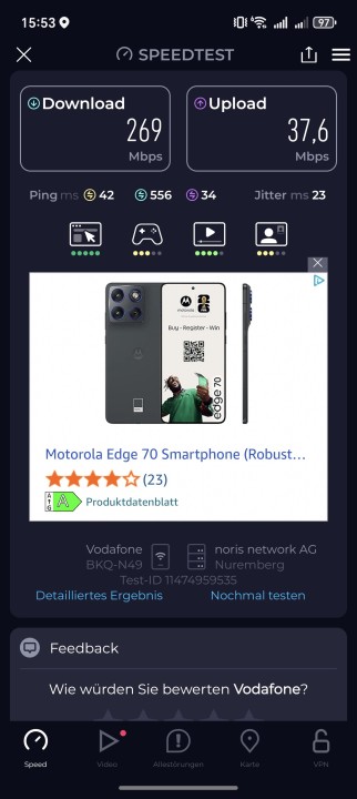 Honor Magic 8 Pro WLAN Speed Test 2