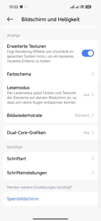 Poco F8 Ultra Display Einstellungen