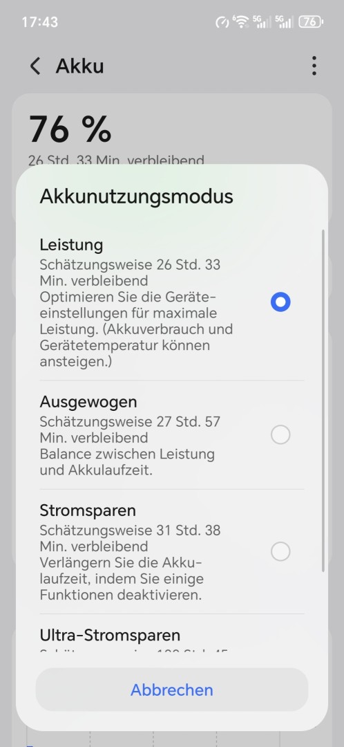 Honor Magic 8 Pro Air Leistungsmodi