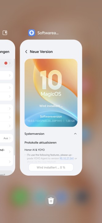 Honor Magic 8 Pro Air App Switcher