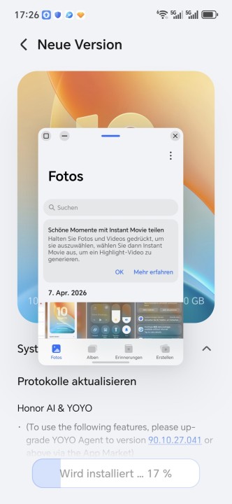 Honor Magic 8 Pro Air Fenstermodus