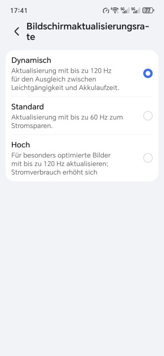 Honor Magic 8 Pro Air Displayeinstellungen
