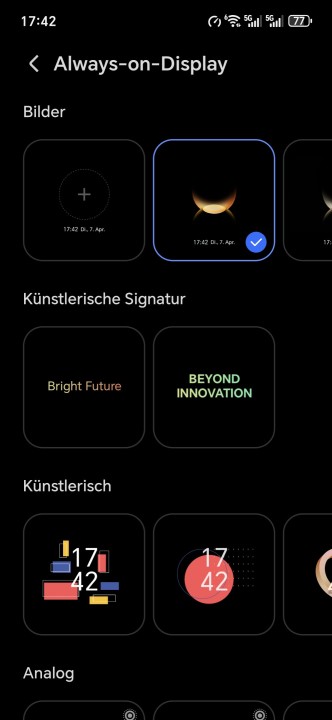 Honor Magic 8 Pro Air Displayeinstellungen