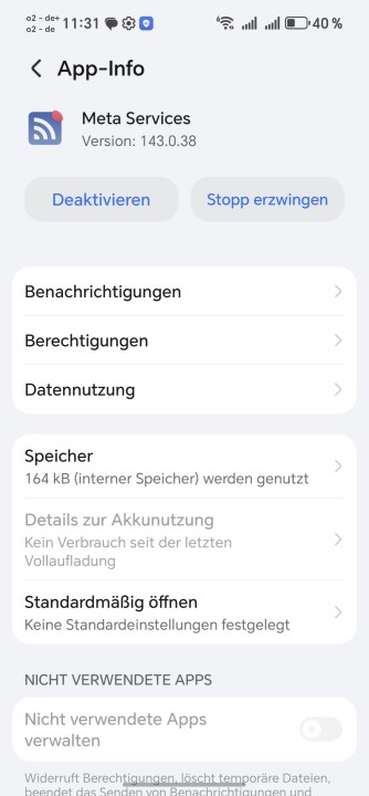 Honor 600 Meta Dienste