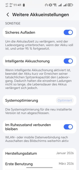 Honor 600 Akkueinstellungen