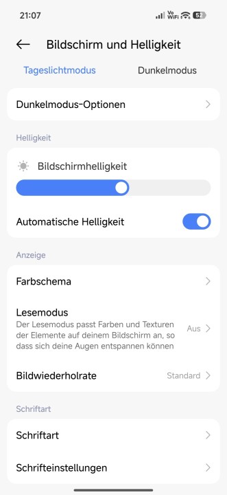 Poco X8 Pro Display Einstellungen