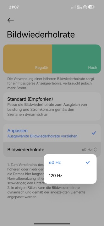 Poco X8 Pro Display Einstellungen