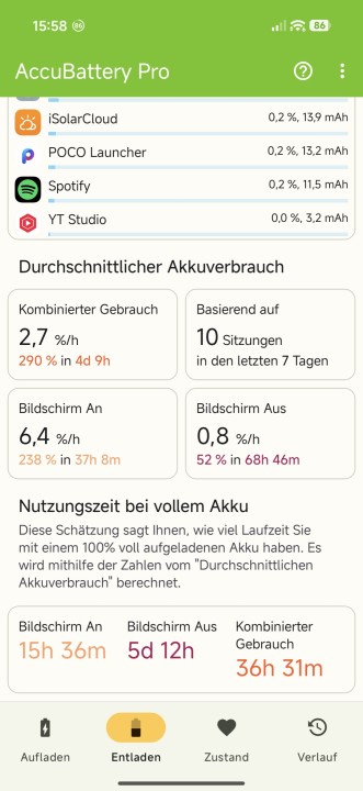Poco X8 Pro Akkulaufzeit