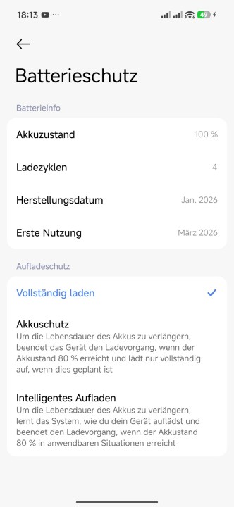Poco X8 Pro Max Akku Einstellungen