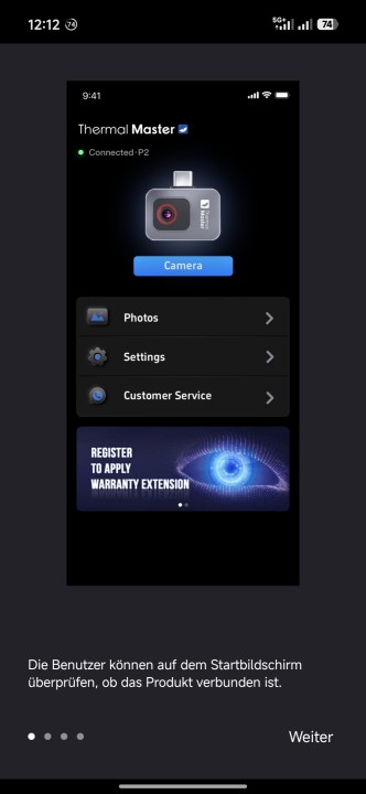Thermal Master P3 Temp Master App Einrichtung