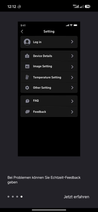 Thermal Master P3 Temp Master App Einrichtung