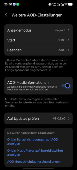 Vivo X300 Ultra Display Einstellungen