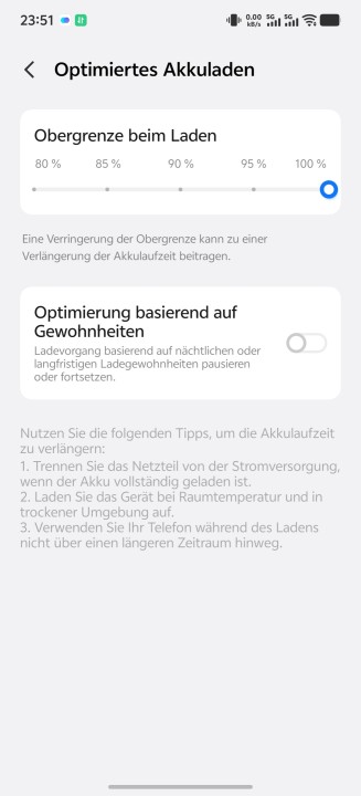 Vivo X300 Ultra Akku Einstellungen