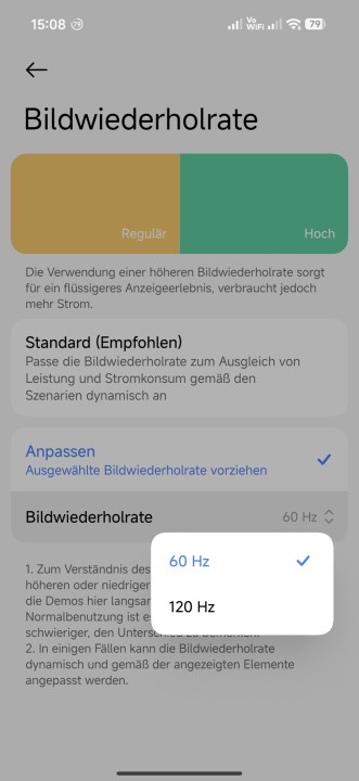 Xiaomi 17T Display Einstellungen