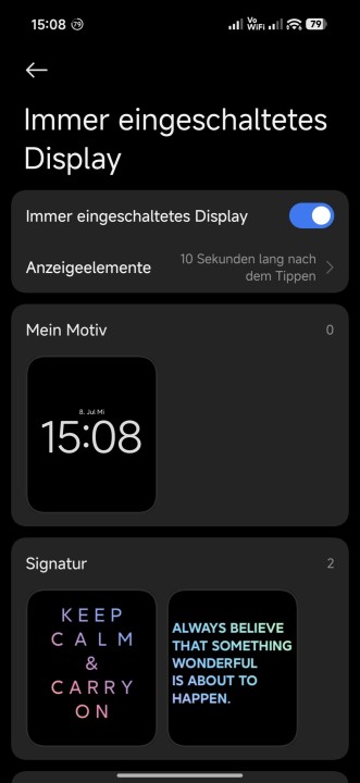 Xiaomi 17T Display Einstellungen