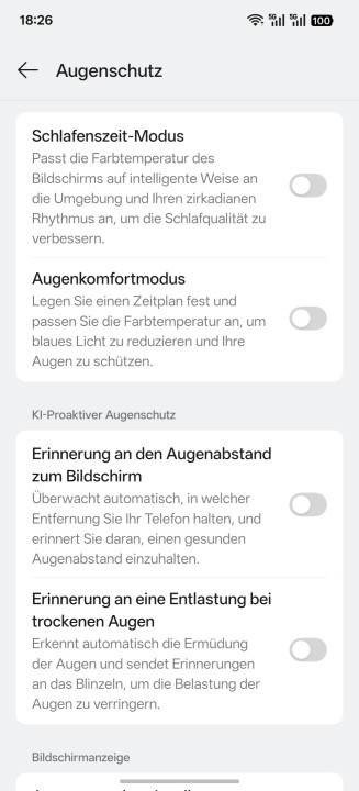 Oppo Find X9 Ultra Display Einstellungen